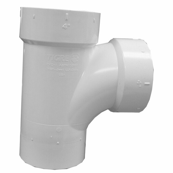 Jones Stephens 4 in. PVC Sanitary Tee Street PSS140